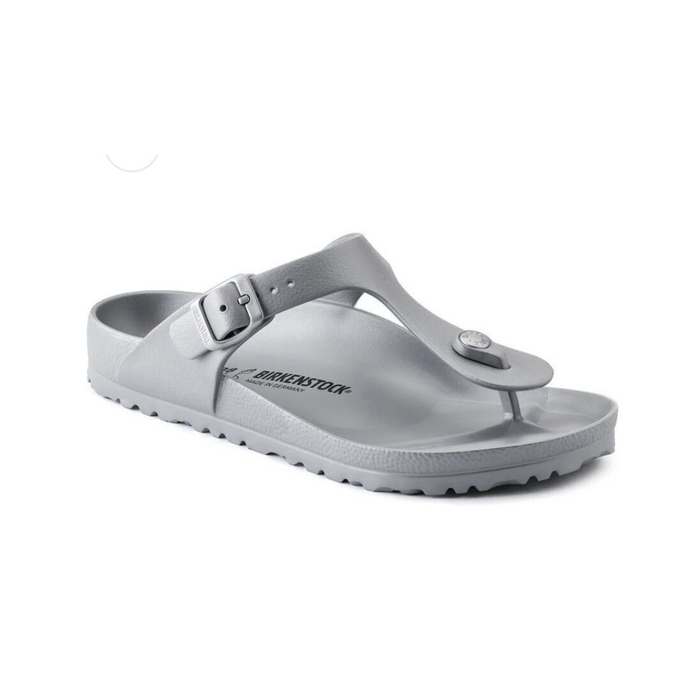 Birkenstock Flip Flops Kids Sz 2 Gray Rubber Sandals Casual Preppy Slide‎ Beach